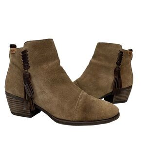 Pikolinos Baqueira Suede Tan Tassel Boots Size 39 or US 8.5